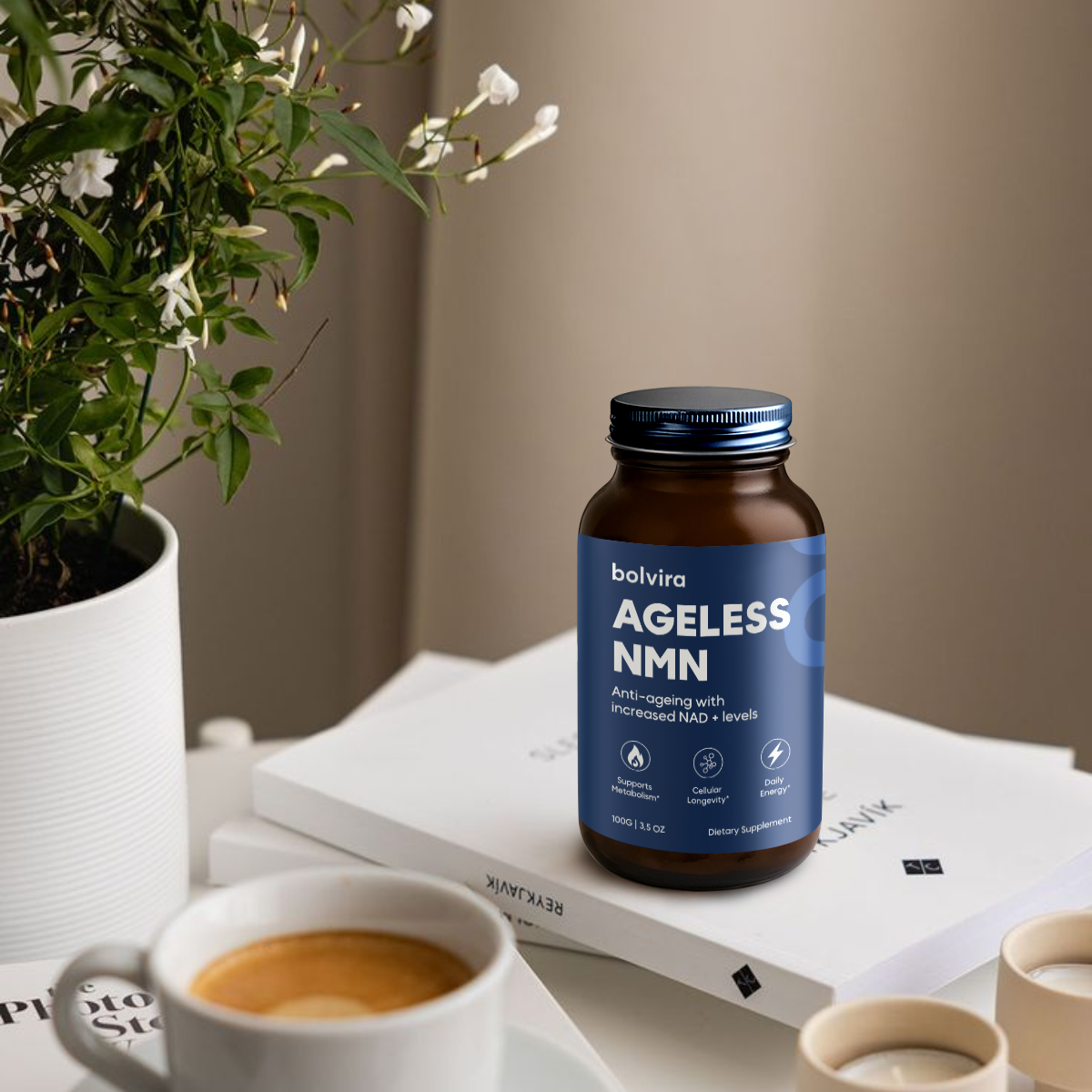 Bolvira NMN Powder (100g) Pharmaceutical Grade NAD+ Booster