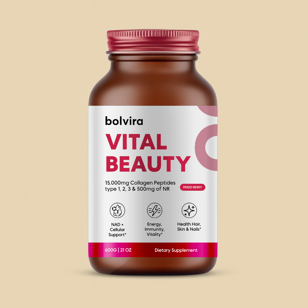 Vital Beauty Collagen Powder Mixed Berry - 600g