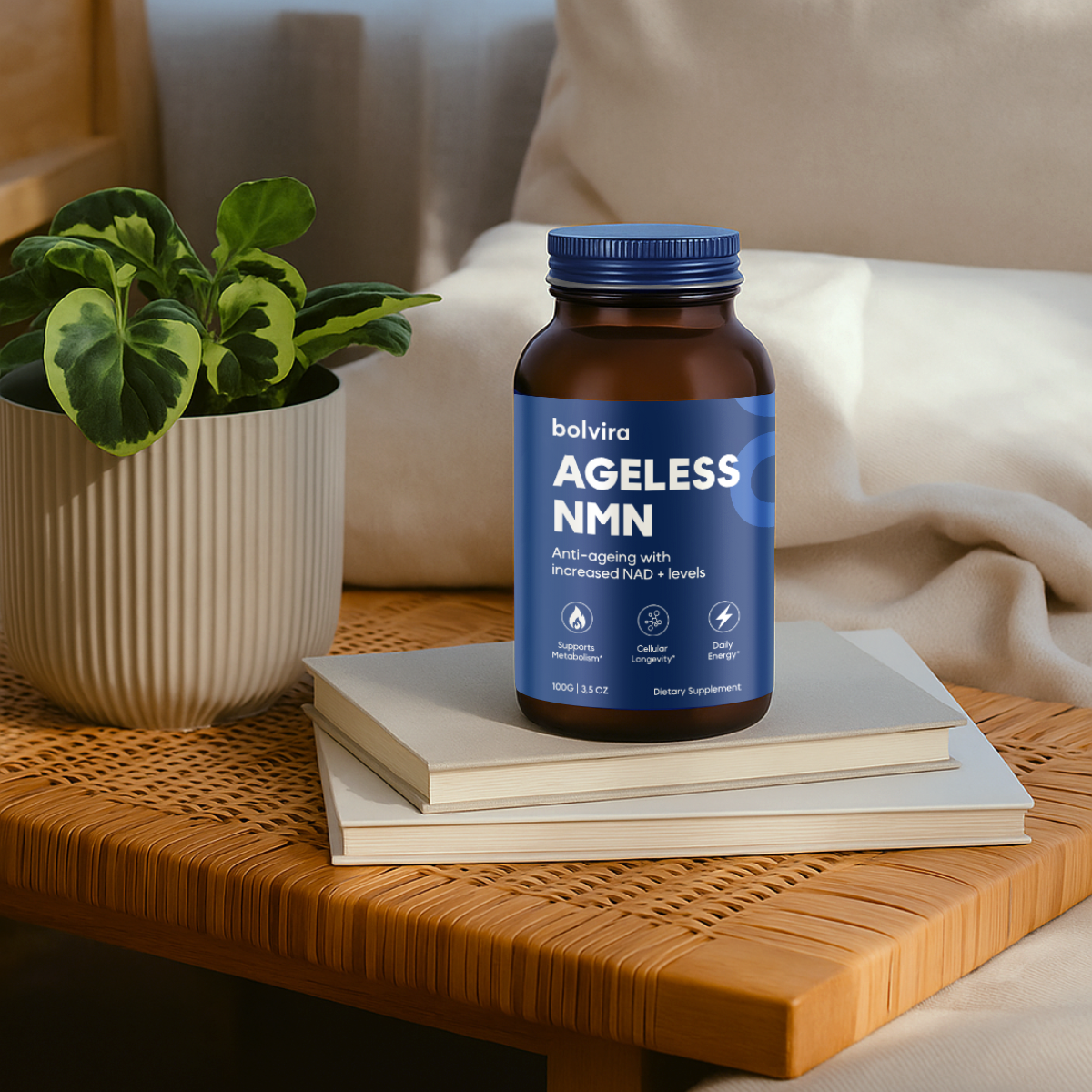 Bolvira NMN Powder (100g) Pharmaceutical Grade NAD+ Booster